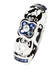 Anillo Zafiros Y Diamante Oro Blanco 18kt. - Arrighi Joyas - comprar online