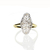 Anillo Compromiso Plaqueta Diamantes - Oro 18kts. Bicolor - Arrighi Joyas