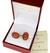 Aros Clip Rodocrosita Veta Ortiz Oro 18 K. ARRIGHI JOYAS - Arrighi Joyas