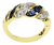 Anillo Diamantes Zafiros Azules Oro 18k. - Arrighi Joyas - Arrighi Joyas
