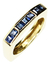 Anillo Sinfin Zafiros Oro Amarillo 18 Kts. - Arrighi Joyas