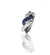 Anillo Diamantes Zafiros Oro Bco 18kts. - Arrighi Joyas - Arrighi Joyas