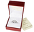 Anillo Compromiso Roseta 17 Diamantes Oro Blanco 18 Kts.