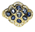 Anillo Zafiros Azules Diamantes Oro 18k. - Arrighi Joyas