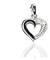 Dije Pendant Corazón 1 Diamante Oro Blanco - Arrighi Joyas - comprar online