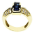 Anillo Diseño Zafiros Diamantes Oro 18 Kts. - Arrighi Joyas - tienda online