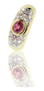Imagen de Anillo Rubí Central Diamantes Oro Amarillo - ARRIGHI JOYAS -