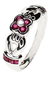 Anillo 12 Rubies 1 Diamante Central Oro 18 K. Arrighi Joyas - comprar online