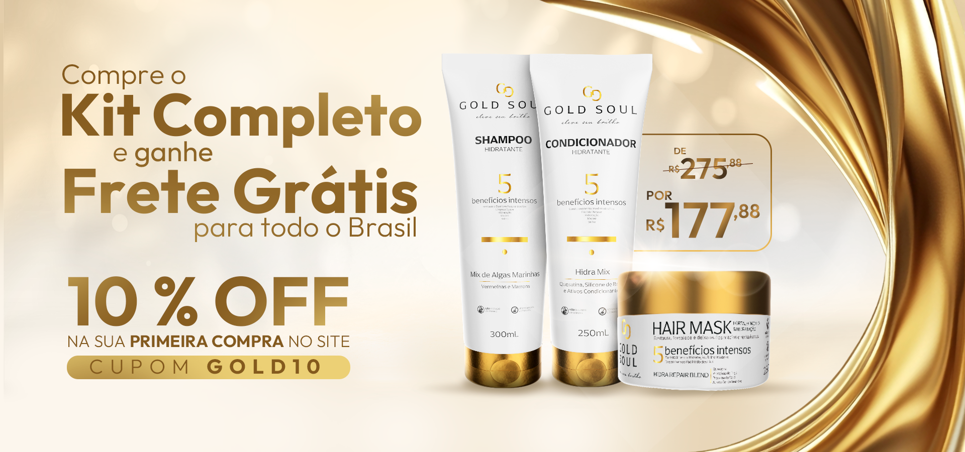 Imagem do banner rotativo Gold Soul Cosméticos