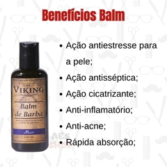 Balm Para Barba Linha Mar 140ml Refresca e Hidrata - Viking Fragrância:Menthol - comprar online