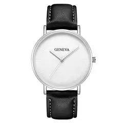 Relógio masculino casual de luxo quartzo genebra relógio casual - comprar online