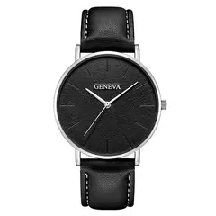 Relógio masculino casual de luxo quartzo genebra relógio casual - comprar online