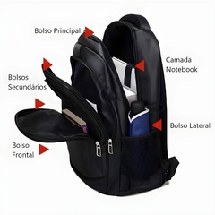 Mochila Executiva Reforçada Para Notebook Multiuso Impermeável