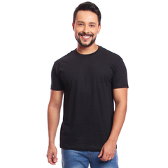 Camiseta Masculina Camisa Lisa 100% Algodão Premium Tamanho:M;COR:PRETA