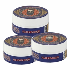 Gel De Cabelo Alta Fixação Kit 3UN 150g Linha Mr Boss Safira Fragrância:Suave