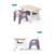 Combo Silla Y Mesa Infantil Colores Rosa - Deseo Real