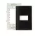 ESPELHO C/ SUPORTE 4X2 CLEAN 1 POSTO PRETO
