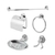 Kit Banheiro Metal c/5 Pçs