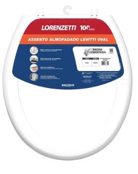 ASSENTO ALMOFADADO OVAL BRANCO LORENZETTI
