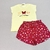 Imagem do Conjunto Infantil Feminino "Let's Fly Baby" Borboletas - Camiseta Amarela e Shorts Florido | Kaiani