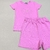 Conjunto Infantil Rosa com Laço em Strass - Conforto e Estilo - Kukiê