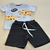 Rugido de Estilo: Conjunto Azul e Preto com Estampa de Tigre - Rala Kids