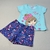 Conjunto Infantil Feminino Cute Girl - Blusa Azul com Estampa e Shorts Floral Colorido | Pingo do Í