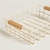 CANASTO ORGANIZADOR DE ACERO CREAM MANIJAS BAMBOO 18X14,5X5 CM - comprar online