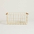 CANASTO ORGANIZADOR DE ACERO CREAM MANIJAS BAMBOO 20X17,5X10 CM en internet