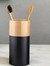 Kit Set Accesorios Baño 3 Piezas Bambu dispenser, porta cepillo, jabonera - comprar online