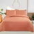 Kit Colcha/Cobre Leito Amalfi Queen com 2 Porta Travesseiros Terracota