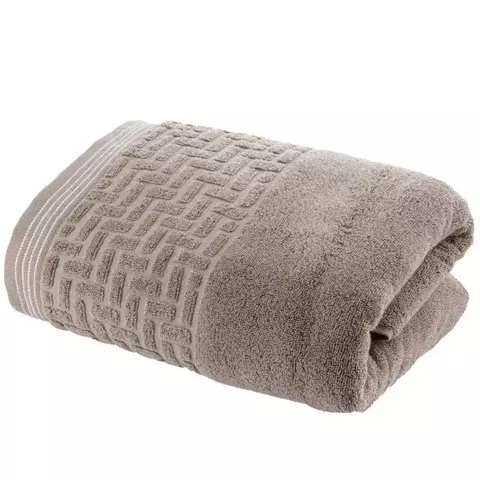 Toalha de Banho Super Soft Zero Twist Geométrico 500 g/m² Bege - comprar online