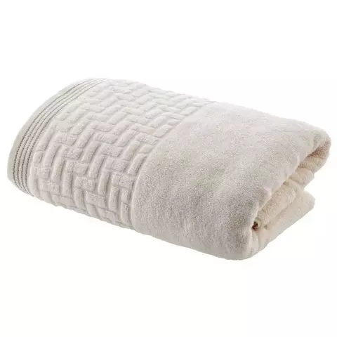 Toalha de Banho Super Soft Zero Twist Geométrico 500 g/m² Marfim - comprar online