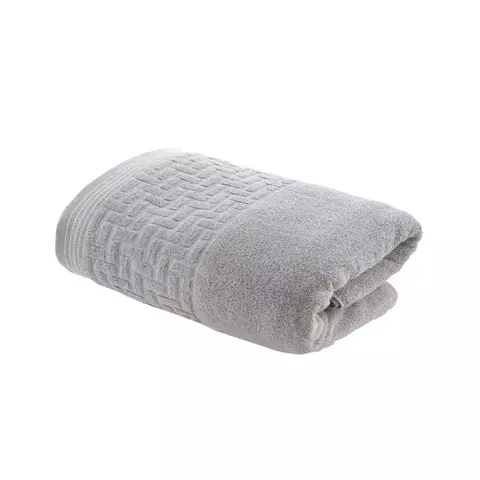 Toalha de Rosto Super Soft Zero Twist Geométrico 500 g/m² Cinza - comprar online