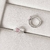 Argola Click Cravejada Coração Rosa 11mm - comprar online
