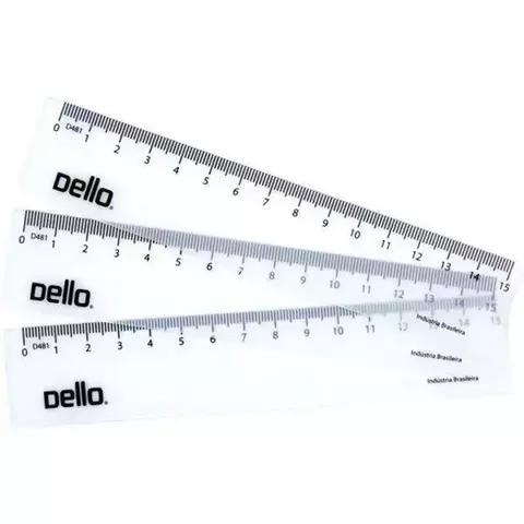 RÉGUA POLIPROPILENO 15 CM FLEXÍVEL DELLO