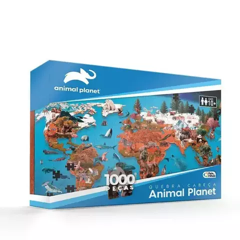 QUEBRA-CABEÇA 1000 PEÇAS PLANETA ANIMAL PAIS E FILHOS