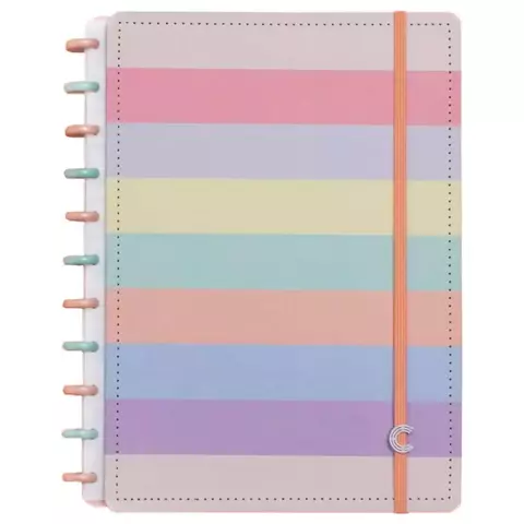 CADERNO INTELIGENTE 80F MEDIO ARCO IRIS PASTEL CIMD3057