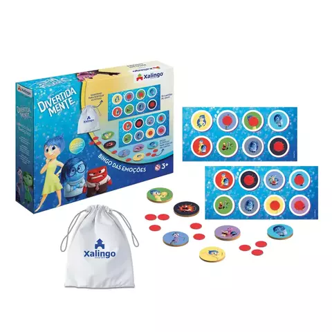 BINGO DAS EMOÇÕES DIVERTIDAMENTE 12 CARTAS XALINGO