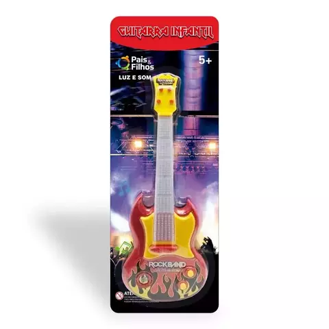 GUITARRA INFANTIL COM LUZ E SOM