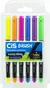 CANETA BRUSH PEN COM TINTA AQUARELÁVEL 6 CORES NEON | CIS