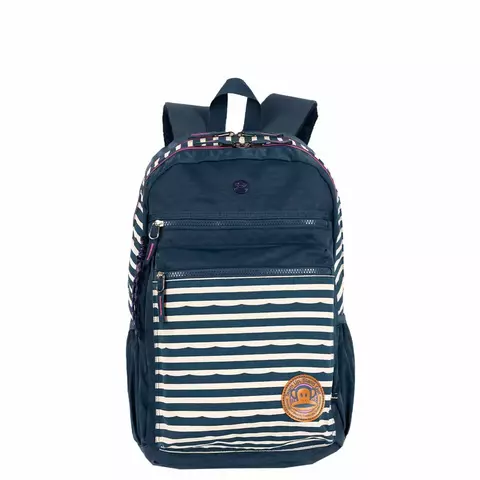 MOCHILA SESTINI 2 COMPARTIMENTOS PAUL FRANK WORLD NAVY AZUL - MARINHO