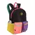 MOCHILA SESTINI GRANDE CAPRICHO CONTRAST - PRETO E ROSA - RÁ-TIM-BUM PAPELARIA E PRESENTES PEDÁGOGICOS