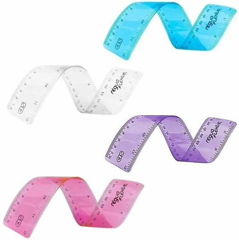 RÉGUA FLEXIVEL CIS 30 CM CORES SORTIDAS