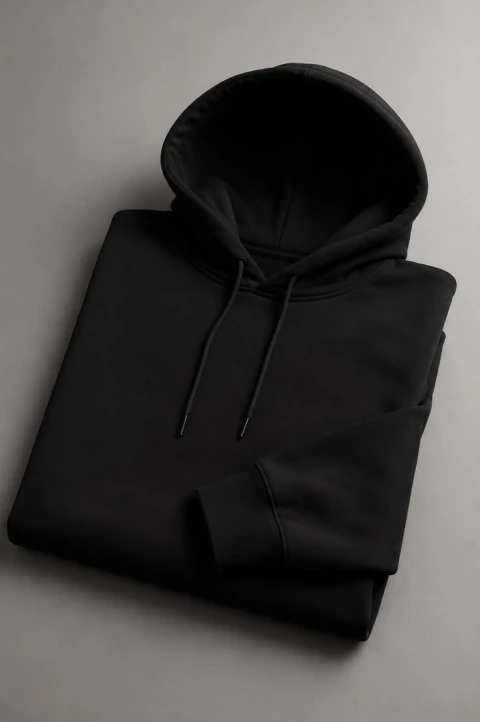 MOLETON CANGURU BASICO MATTE BLACK