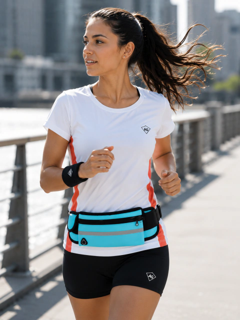 Riñonera deportiva celeste – Práctica, liviana y cómoda