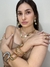 Conjunto choker e brinco aro v dourado - comprar online