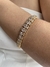 Pulseira cravejada zircônia dourada