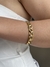 Bracelete pedrarias coloridas dourado - comprar online