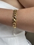 Bracelete pedrarias coloridas dourado